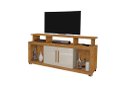 Ver imagem 1 de Rack Ru 2 Portas para Tv até 60'' Polegadas com Rodízios Cor Ipê / Of White