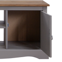 Ver mais imagens de Rack Tv Boho 2 Portas 1 Prateleira Cor Madeira Natural com Cinza