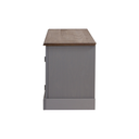 Ver imagem 7 de Rack Tv Boho 2 Portas 1 Prateleira Cor Madeira Natural com Cinza