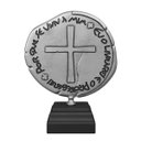 Ver imagem 1 de Adorno de Mesa Medalha Das Duas Cruzes Sacramental Prata Velha