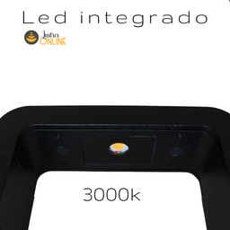 Luminaria Balizador de Jardim De Piso 10w Preto 3000k IP65 - 10