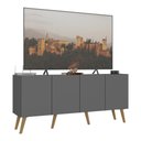 Ver imagem 1 de Rack Retrô para Tv até 50 Polegadas com 4 Portas Multimóveis Mp1071 Grafite/natural