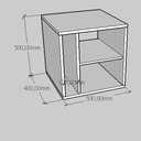Ver imagem 2 de Mesa Lateral Preto Aparador de Sofa Sala Mesa Lateral Cama Mesa de Canto Mesa de Cabeceira