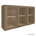 Ver imagem 1 de Armário Aéreo de Cozinha Vitória 03 Portas Vidro 120cm