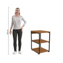 Ver imagem 7 de Mesa de Apoio Estante para Livros Kappesberg Estilo Industrial LI004 Cor Canela/Preto Fosco