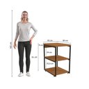 Ver imagem 6 de Mesa de Apoio Estante para Livros Kappesberg Estilo Industrial LI004 Cor Canela/Preto Fosco
