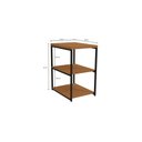 Ver imagem 4 de Mesa de Apoio Estante para Livros Kappesberg Estilo Industrial LI004 Cor Canela/Preto Fosco