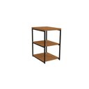Ver imagem 3 de Mesa de Apoio Estante para Livros Kappesberg Estilo Industrial LI004 Cor Canela/Preto Fosco