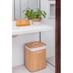 Cesto de Bambu com Tampa Mimo Style - Claro - 4