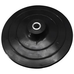 Disco de Borracha 7" Preto com Rosca - 9VL - EDA - 2