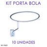 Suporte de Bola BRANCO P/ Painel Canaletado - 10 Unidades - 1