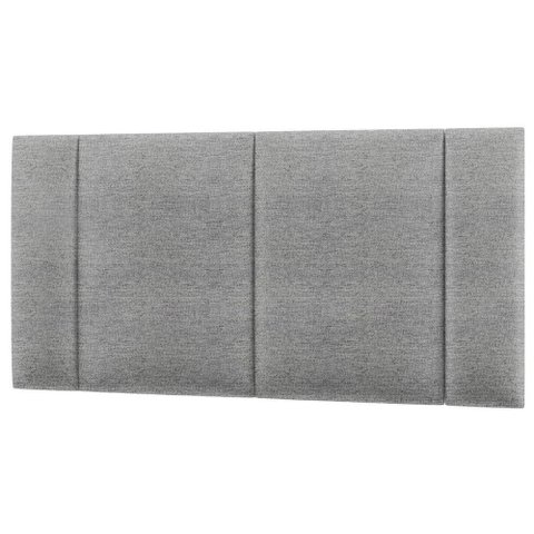 Cabeceira Estofada Iluminação Led Stella Cama Box Casal 140 Cm Linho Cinza