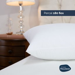 Travesseiro Toque de Pluma Pena Percal 180 Fios 50x70cm Lavável, Antiácaro, Antialérgico - 4 Travesseiro Toque de Pluma Pena Percal 180 Fios 50x70cm Lavável, Antiácaro, Antialérgico - 4