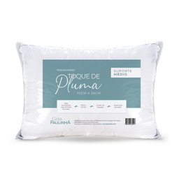 Travesseiro Toque de Pluma Pena Percal 180 Fios 50x70cm Lavável, Antiácaro, Antialérgico - 1 Travesseiro Toque de Pluma Pena Percal 180 Fios 50x70cm Lavável, Antiácaro, Antialérgico - 1