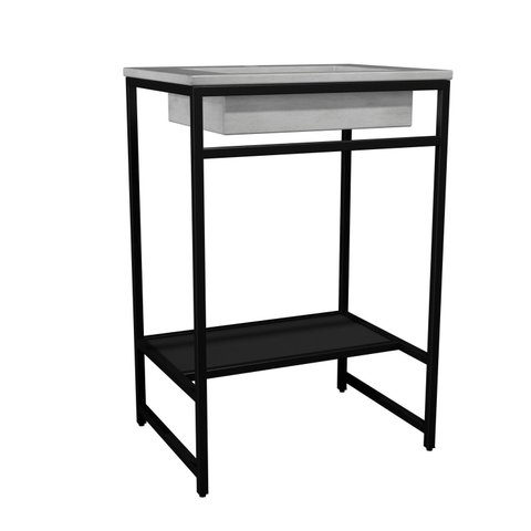 Gabinete Banheiro Ferro Iron Black 60x45 Cm