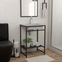 Ver imagem 2 de Gabinete Banheiro Ferro Iron Black 60x45 Cm