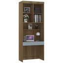 Ver imagem 2 de Escrivaninha Bancada Estudo Modulada 90cm Delphi Avelã/grey L01 - Mpozenato