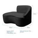 Ver imagem 5 de Kit Divã Recamier Orgânico Marrocos 150cm Lado Esquerdo e 2 Poltronas Amore Linho Preto