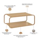 Ver imagem 5 de Mesa de Centro para Sala de Estar 80cm Orgânica Industrial Alek A03 Hanover Dourado - Lyam Decor
