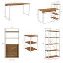 Ver imagem 6 de Conjunto Completo para Escritório 5 Peças com Mesa Escrivaninha Linha Industrial Kappesberg