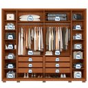 Ver imagem 3 de Guarda-roupa Quintus Lux 6 Portas 6 Gavetas com Vidro Reflecta Freijó/off White - Caemmun
