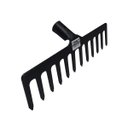 Ver imagem 2 de Kit 12 Ancinho de Aço 12 Dentes 33cm + Cabo Madeira 1,20m