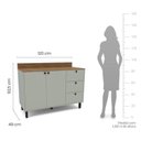 Ver imagem 4 de Conjunto Armários para Banheiro Rubi Verde Oliva Politorno