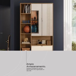 Armário Estante Multiuso 2 Portas Joy - Nanda Decor:amendola/off White - 7