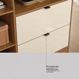 Armário Estante Multiuso 2 Portas Joy - Nanda Decor:amendola/off White - 14
