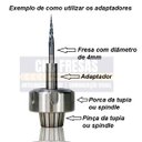 Ver imagem 3 de Adaptador Tupia Cnc Retífica Spindle, 6mm P/ 4mm