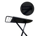 Ver imagem 3 de Tábua Mesa de Passar Roupa Dobrável e Regulável Pequena Preta