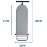 Tábua Mesa de Passar Roupa Dobrável e Regulável Pequena Preta - 5
