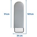 Ver imagem 6 de Tábua Mesa de Passar Roupa Dobrável e Regulável Pequena Preta