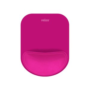 Mousepad Ergônomico Reliza Compact - Base Antiderrapante - Apoio de Pulso - Magenta - 010855