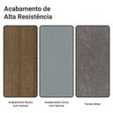 Ver mais imagens de Conjunto Sala de Jantar Mesa Tampo de Madeira 4 Cadeiras Rustic/cinza/silver Samara Madesa