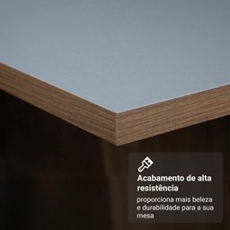 Conjunto Sala de Jantar Mesa Tampo de Madeira 4 Cadeiras Rustic/cinza/silver Samara Madesa - 5