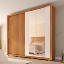Ver imagem 1 de Guarda Roupa Moviment 2 com Portas de Correr 4 Gavetas Freijo/off White