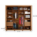 Ver imagem 5 de Guarda Roupa Moviment 2 com Portas de Correr 4 Gavetas Freijo/off White