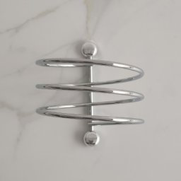 Porta Secador De Cabelo Em Espiral Suporte Para Secador De Cabelo De Parede Cromado - 5