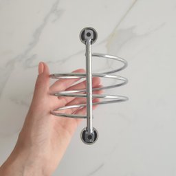 Porta Secador De Cabelo Em Espiral Suporte Para Secador De Cabelo De Parede Cromado - 6