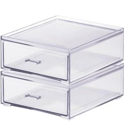 Gaveta Dupla Organizadora Porta Maquiagem Acrílico Cinquetti Guarda Joias Agulhas - 1