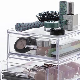 Gaveta Dupla Organizadora Porta Maquiagem Acrílico Cinquetti Guarda Joias Agulhas - 4
