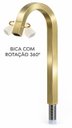 Ver imagem 6 de Torneira Laguna Dourado Escovado Alta Aço Inox 304 Goldenx