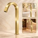 Ver imagem 4 de Torneira Laguna Dourado Escovado Alta Aço Inox 304 Goldenx