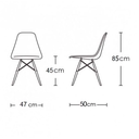 Ver imagem 6 de Mesa Industrial Base Ferro Preto Tampo 137x90 Preto 4 Cadeiras Eames Ferro Cobre Assento Preto