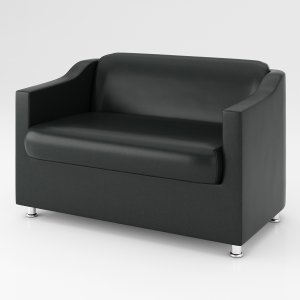 Namoradeira Decorativa Tilla Sala Consultório Courino Cor:courino Preto