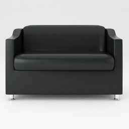 Namoradeira Decorativa Tilla Sala Consultório Courino Cor:courino Preto - 4