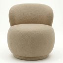 Ver imagem 4 de Poltrona Decorativa Aimê Premium Bouclé Mel Sala Dekorien