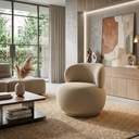 Ver imagem 2 de Poltrona Decorativa Aimê Premium Bouclé Mel Sala Dekorien