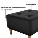 Ver imagem 5 de Puff Decorativa para Sala Piva 62x52 Cm Veludo Inca Milani Store Preto